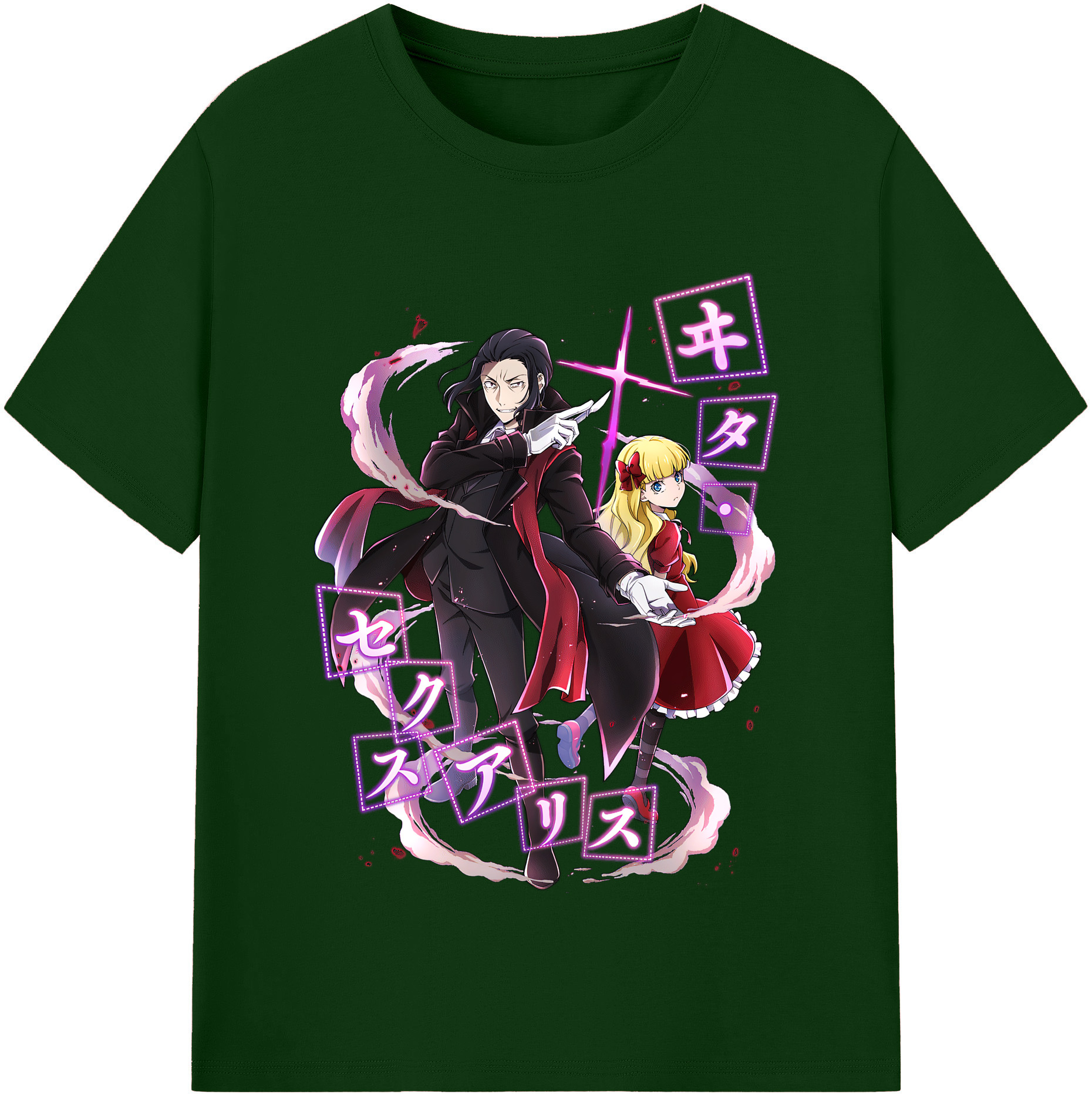 （画像用） 文豪ストレイドッグス Bungo Stray Dogs 綿100％半袖Tシャツ（フロントプリント）